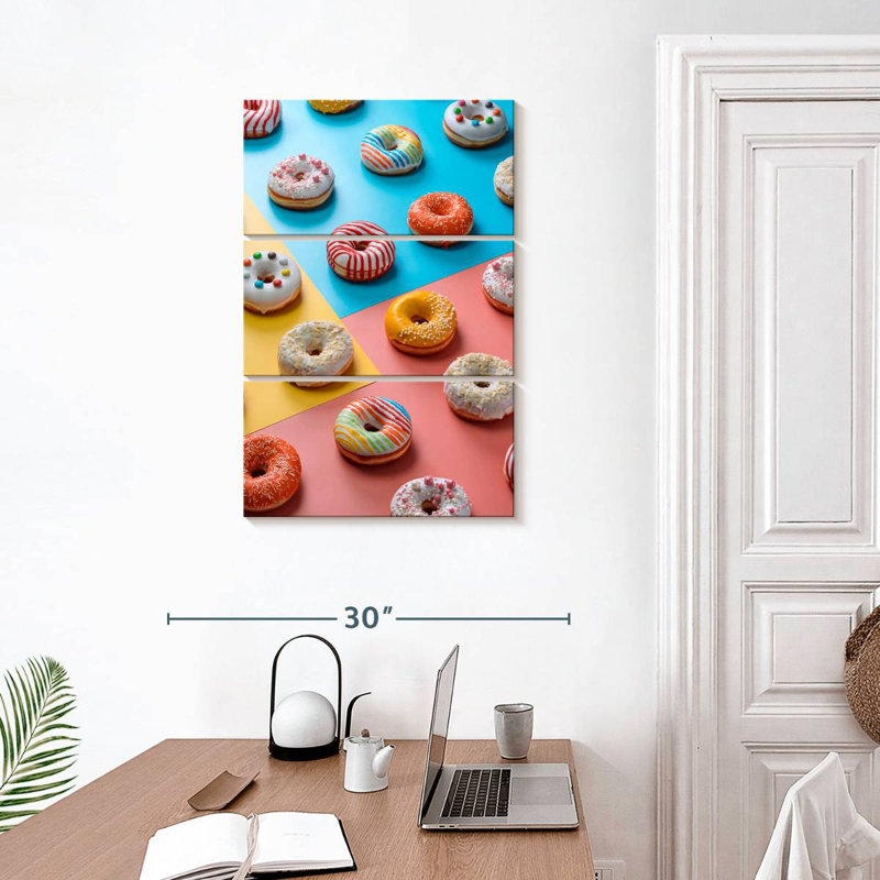 Yarlin Assorted Glazed Doughnuts, 32" H x 20" W