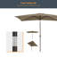 Parasol de marché rectangulaire 120 po x 78 po Dorace-510560696