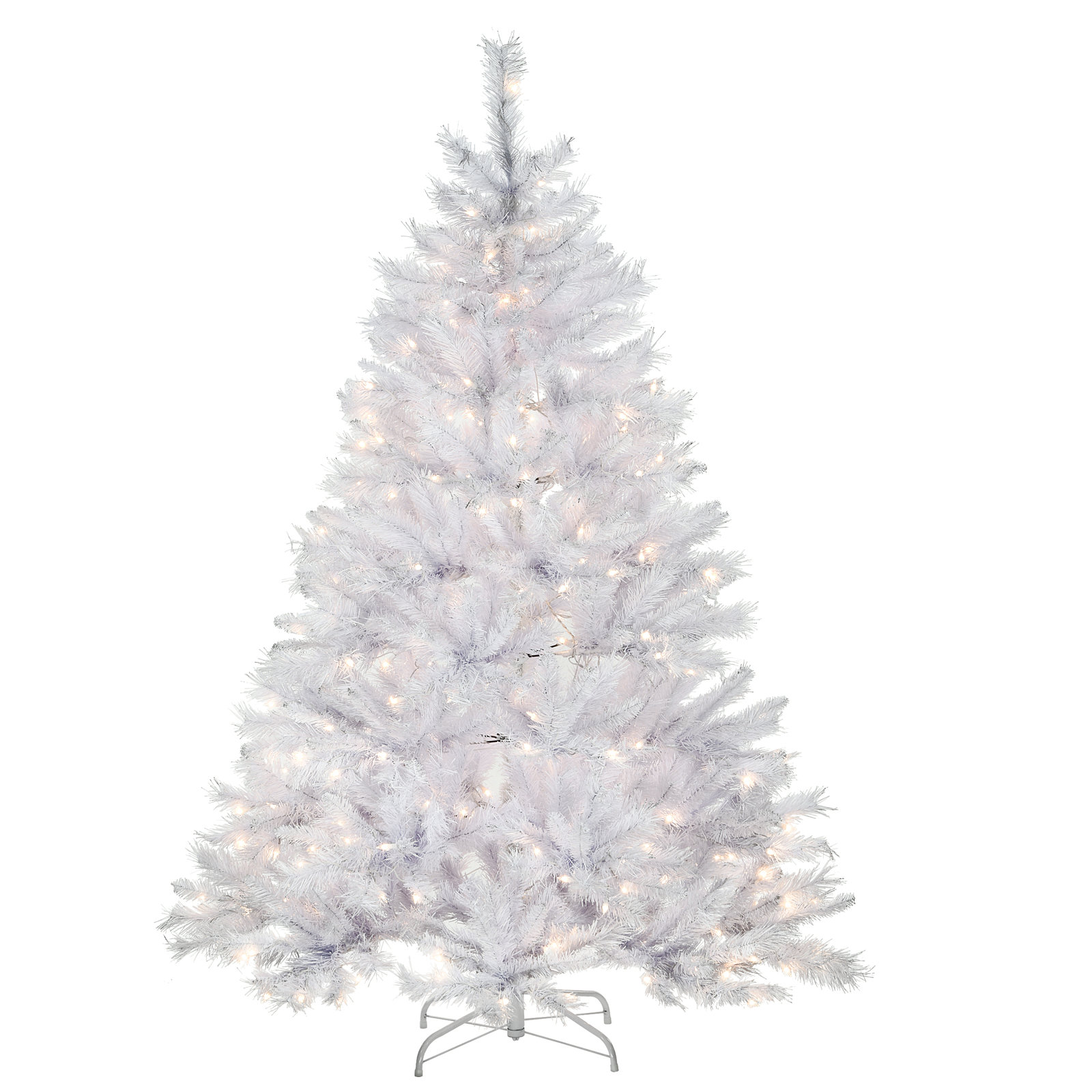 White 6' Pre-Lit Pine Tree