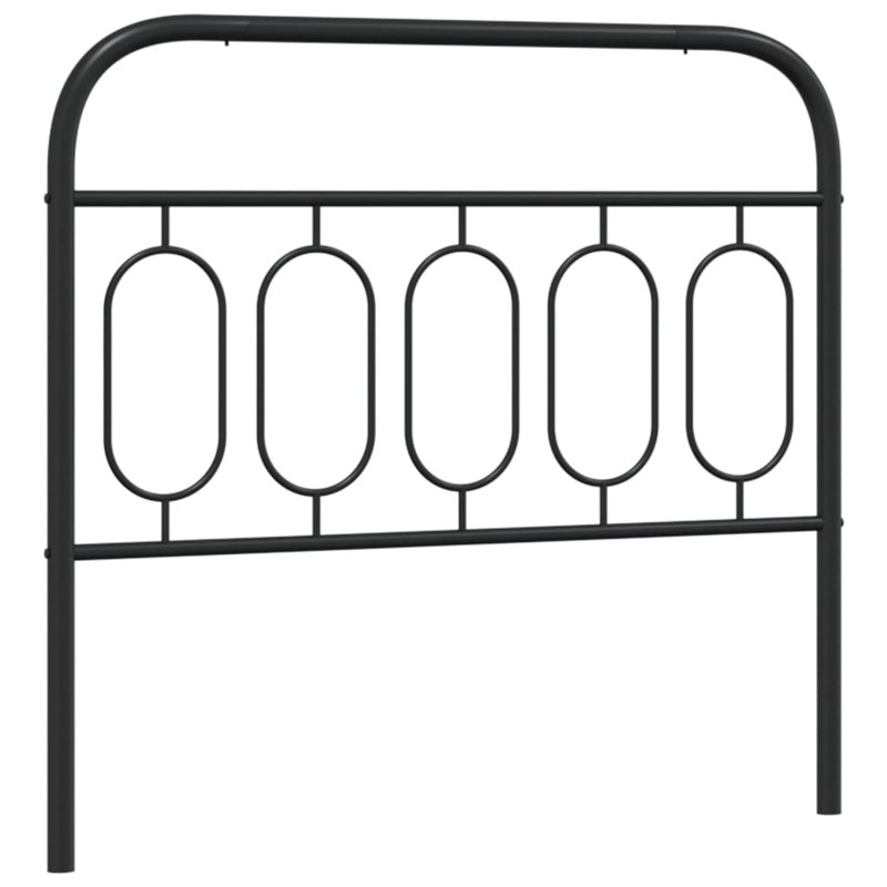 Vidaxl Metal Headboard, Black, 100cm H x 105cm W x 3cm D