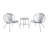 Patio Furniture Set 3 Pieces, Shell Shape Garden Bistro Set-2027691483