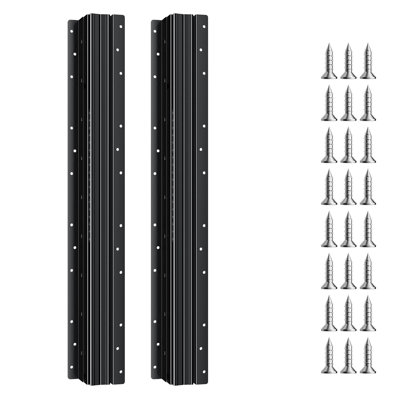 Undermount Drawer Slide 24" Galvanized Steel 1 Pair Black, 260 LBS Load Capacity, Corrosion Resistant