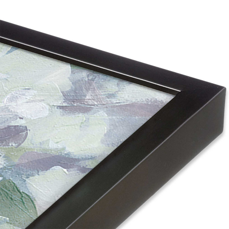 Motif d'hortensias luxuriant, H 12 po x l 15 po, Reproduction encadrée sans passe-partout, Zinc patiné
