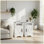 Ensemble de 2 tables de chevet blanches de 16 po avec station de charge et rangement, tables de chevet pour la chambre à coucher