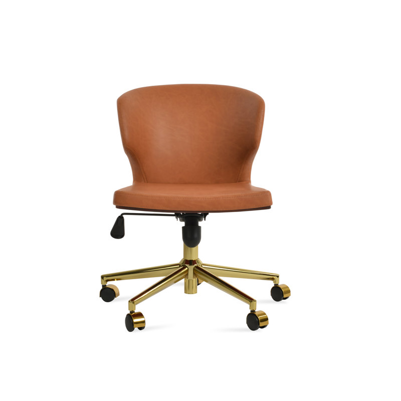 Amed Plus Office Chair, Caramel, Gold