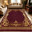 1PC Vintage Burgundy Gold Ornate Filigree Royal area rugs for Living Room, Soft and Comfortable, Suitable for all seasons, easy-to-maintain, machine washable Indoor floor mat, Under Table Farmhouse suitable for dining room, bedroom, kitchen,-129513575