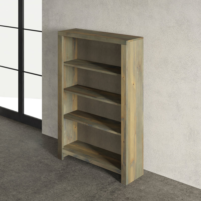 Columbia Bookcase, No Assembly Required, Brown, (4 Shelves) 48.2"H x 32.32"W x 10.2" D