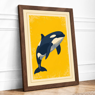 Leaping Orca Coastal - Framed Print