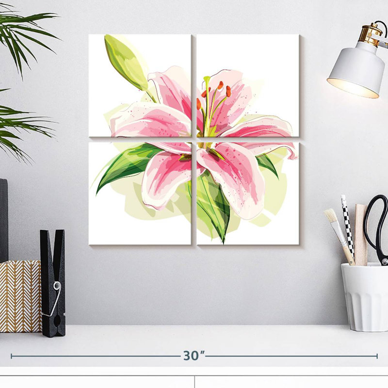 Harnek lis rose simple, H 18 po x l 18 po