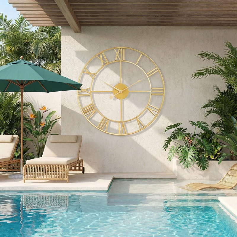 Horloge murale en métal
