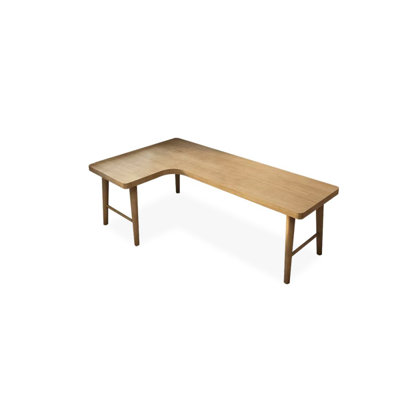 Bureaux rectangulaires en bois massif brun