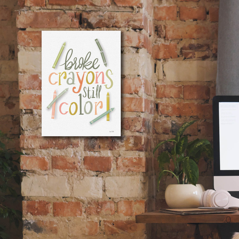  «Broke Crayons Still Color» par House Fenway, art mural sur toile, 12 po x 16 po, H 16 po x l 12 po
