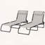 Ensemble de chaises longues 2 pièces avec siège inclinable et inclinable à 4 positions