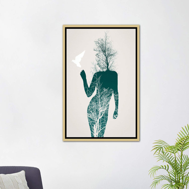 "bliss of solitude" par décor¡ niel taylor-impression sur image, H 26 po x l 18 po x 1,5 po, Toile encadrée d'or