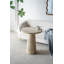Table d'appoint ronde 22 pi x 22 po x 25,5 po en ciment crème avec base piédestal-327188642