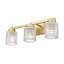 Meuble-lavabo 3 lumières moderne or 22,75 po Cisca-626601160