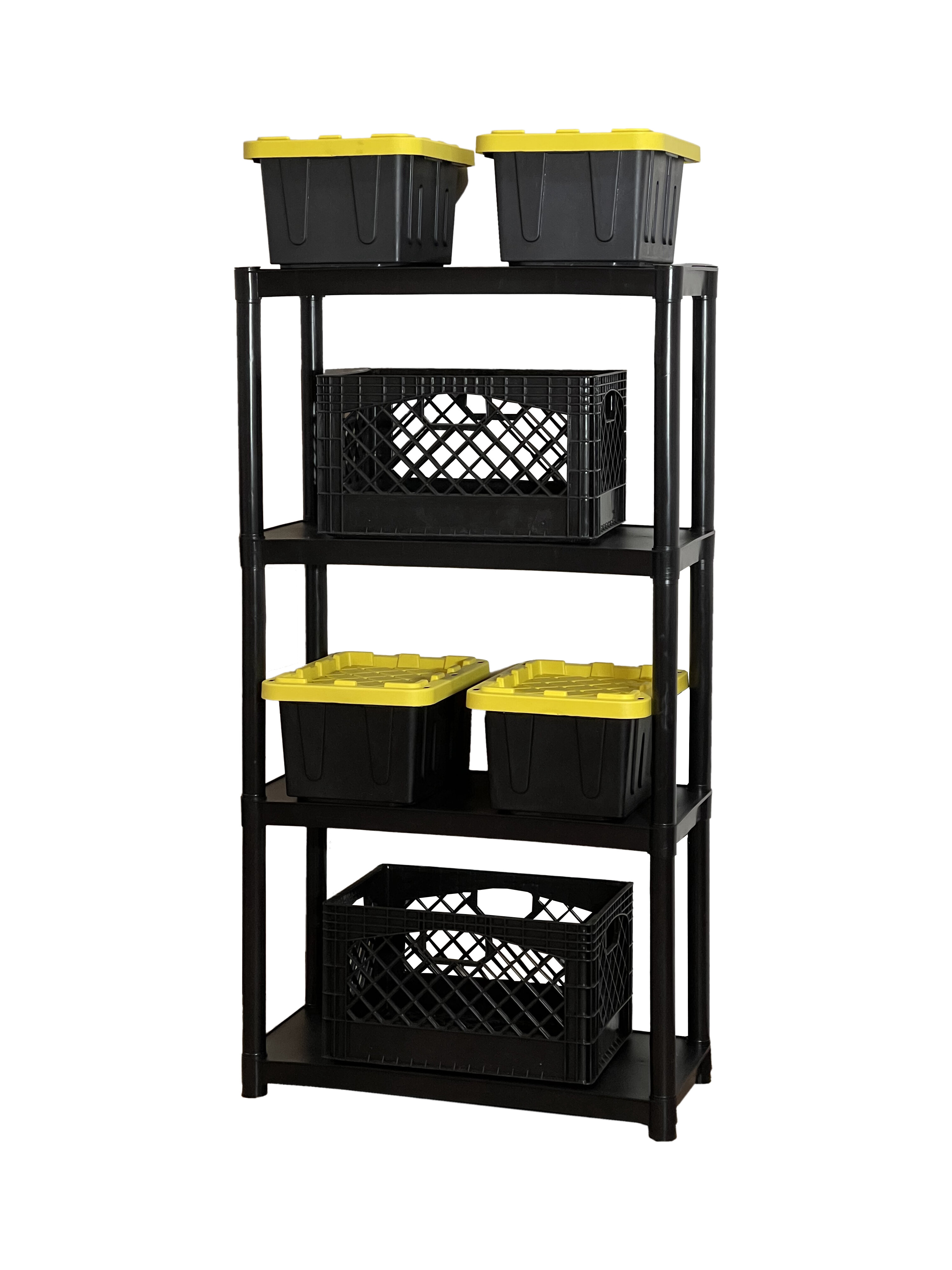 Tevis 60 H x 27.5 W x 12 D 5 Tiers Boltless Storage Shelf Goods Rack Rebrilliant Finish: Neptune Blue