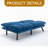 Modern Convertible Futon Sofa Bed With Memory Foam Mattress – Adjustable Backrest & Armrests, Space-Saving Sleeper Loveseat For Living Room-1306665409