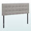 Tête de lit pour grand lit Reptone avec aspect lin gris, H 47,27 po x l 62,87 po x P 2,78 po