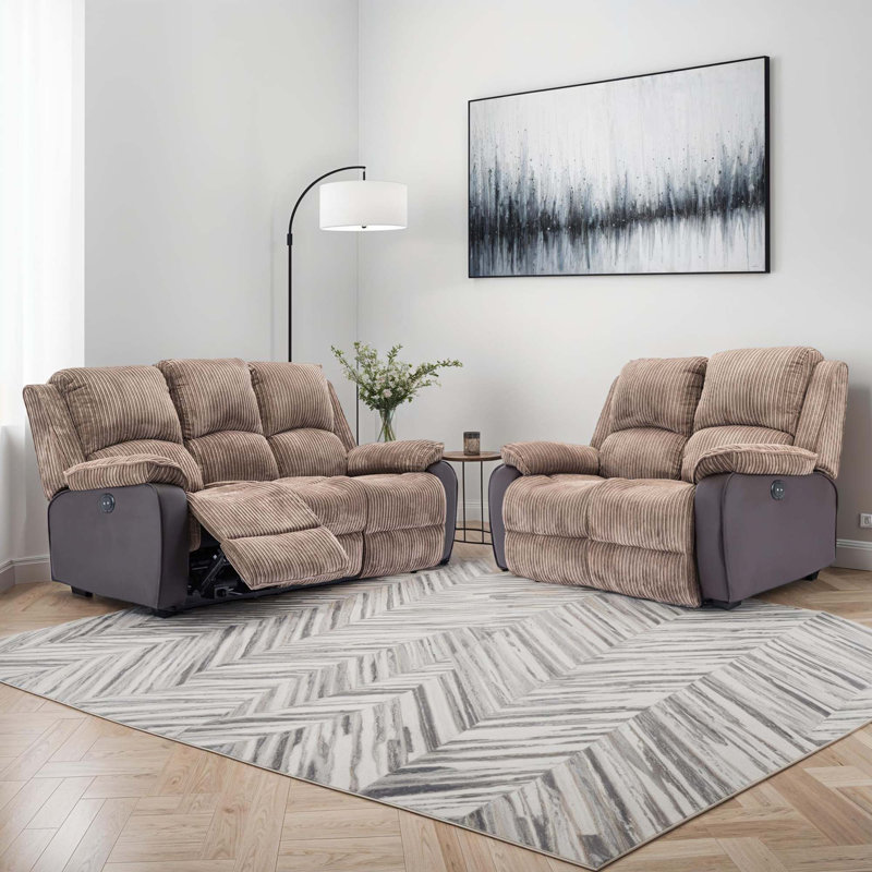 Electric Reclining Living Room Sets, Brown