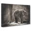 Mother And Baby Elephant Together - Wrapped Canvas-56628927