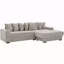 Canapé modulaire en L de 110,75 po, canapé modulaire en velours côtelé, avec porte-gobelet mobile, porte-gobelets, 8 coussins décoratifs, poche latérale, déplier dans un lit, gris clair-118054469