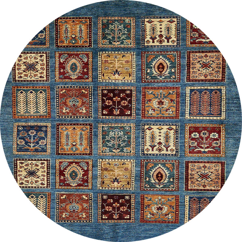 Abstract Indoor Rug, Round 4'