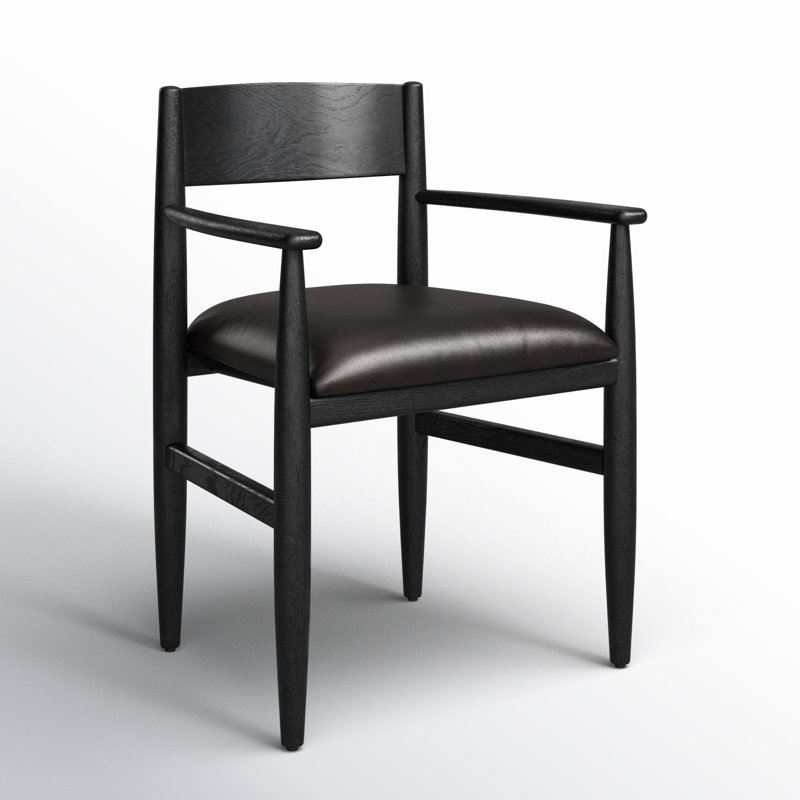 Harding Polyurethane Low Back Armchair in Black