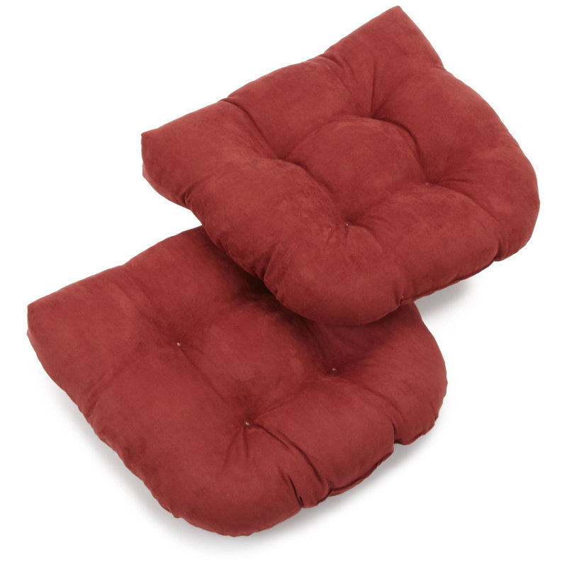 Coussin de chaise de salle à manger d'intérieur, Vin rouge, Micro suède