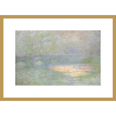 Waterloo Waterloo par Claude Monet, impression giclée sur cadre