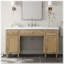 Meuble-lavabo de 60 po avec lavabo SMC, armoire de rangement spacieuse et moderne, pieds en bois massif-839293752