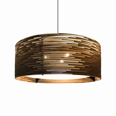 Scraplights Drum 18 Pendant Natural