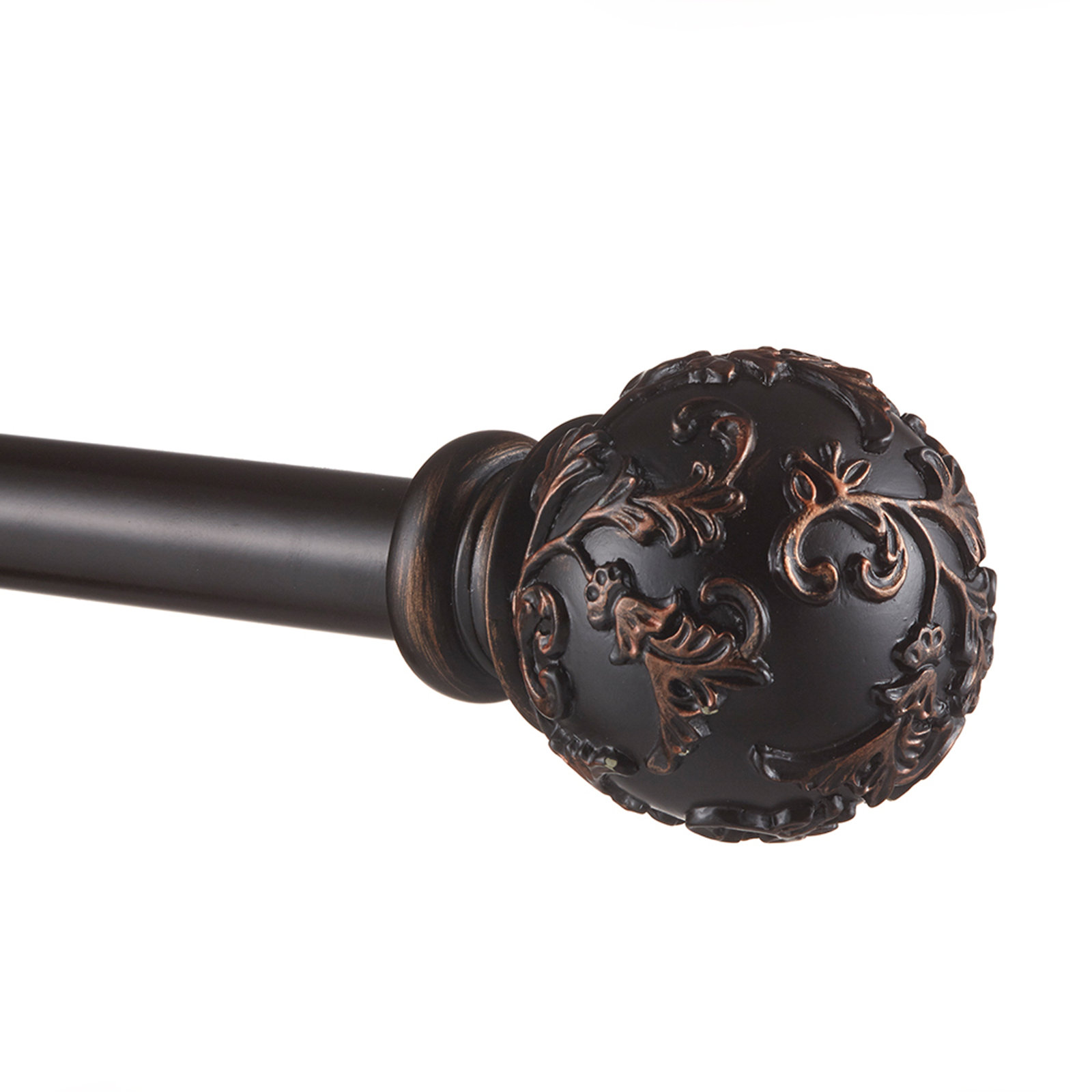 Jewett Adjustable Vine Curtain Rod, Matte Bronze, 36" - 72"