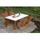 Fleur 68'' Rectangular 4 - Person Outdoor Dining Set