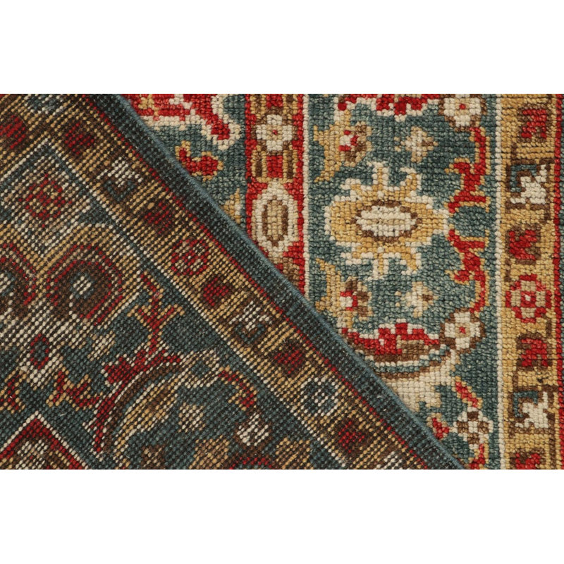 17Th Century Oushak Rug In Brown, Blue And Red Florals By Rug & Kilim, Rectangle 9' x 12'