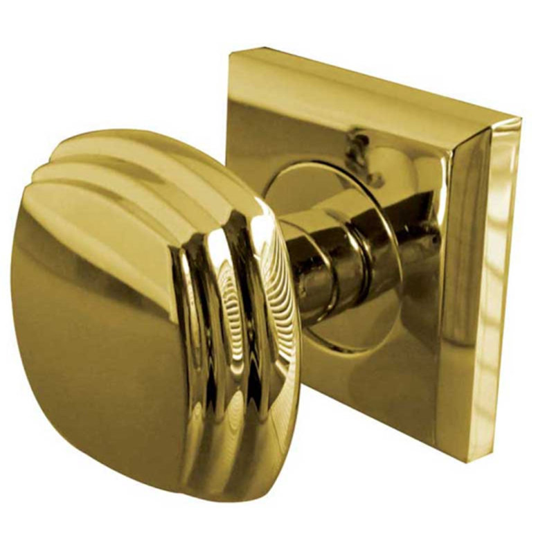 Passage Knobset, Polished Brass