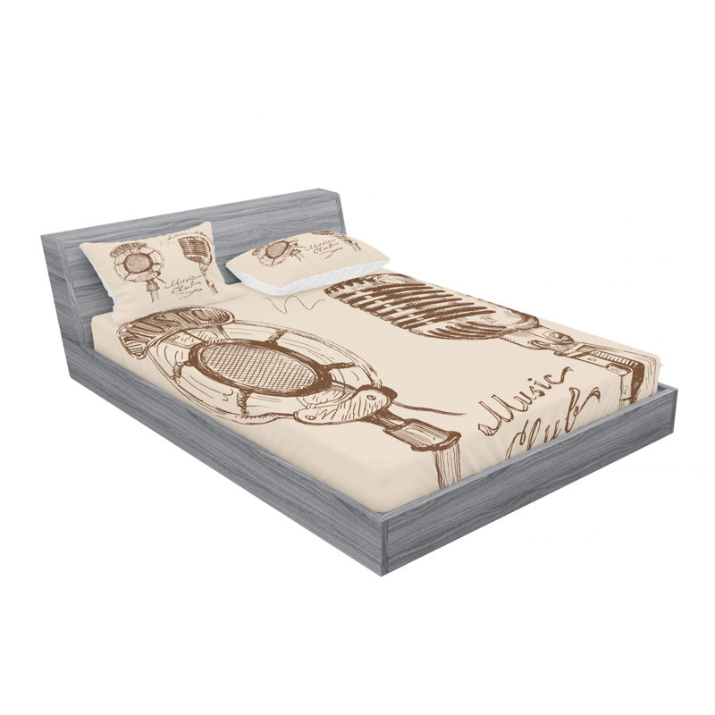 Microfiber Sheet Set, Queen Sheet Set with Fitted Sheet