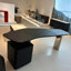 Bureau en bois de frêne courbé 70,87 "Italian Minimalist-36158211