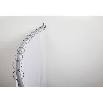 72" Adjustable Curved Fixed Shower Curtain Rod