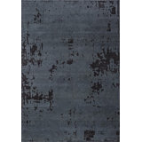 Rapture Abstract Area Rug in Black