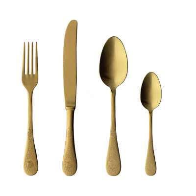 Diana Flatware Set - 24 Pieces - Ice Gold
