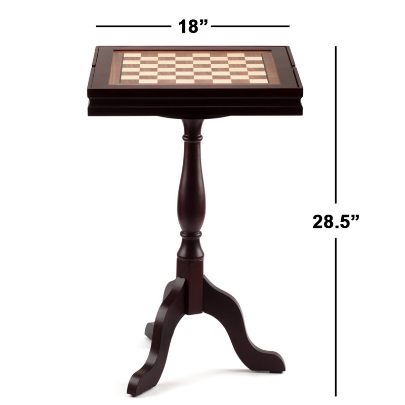 Table de backgammon en bois GSE 3-en-1, jeu de dames d'échecs et jeu de société