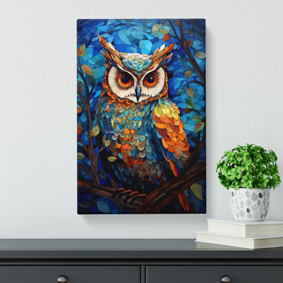 Owl Orphism - Wrapped Canvas