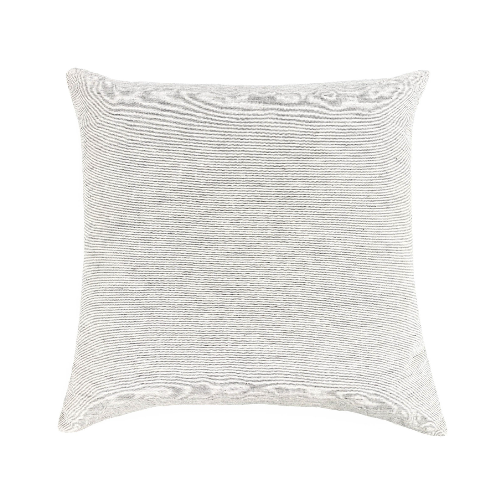 100% French Linen Pillow Sham, Shadow Pinstripe, Square 20", Pillow Cover Only - No Insert