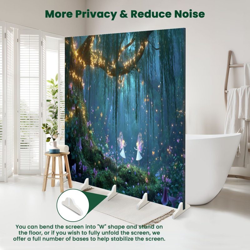 Cloison pliante 4 panneaux Royal Glow Forest Fairies