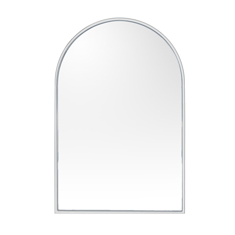 Mcfarren Metal Arch Wall Mirror, Polish Chrome