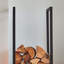 Tall Square Shelved Log Storage H120cm