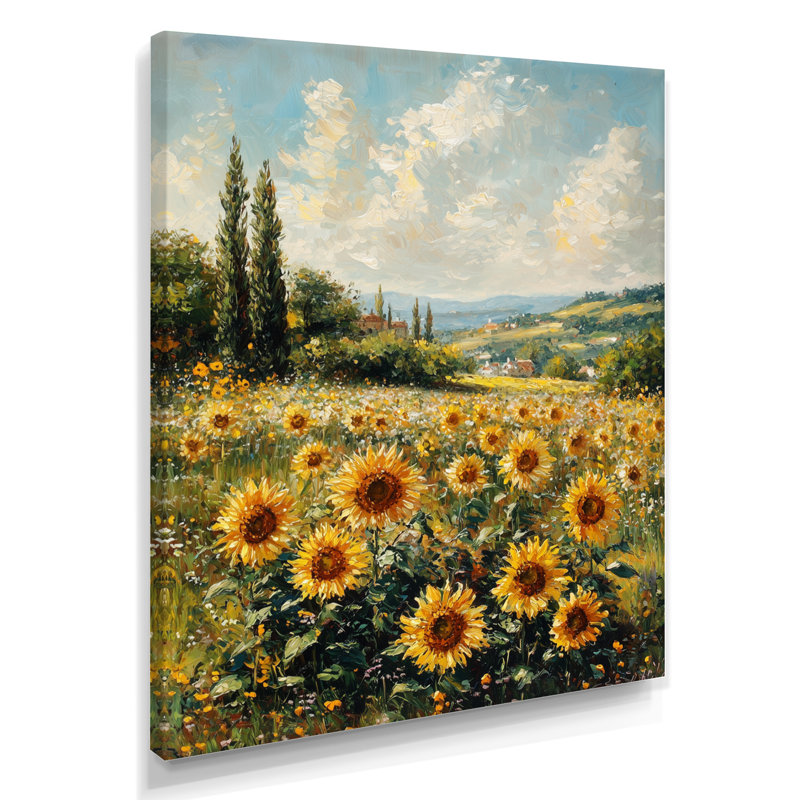 Domantas - Floral Canvas Wall Art, Toile tendue, Ne s’applique pas, H 32 po x l 24 po