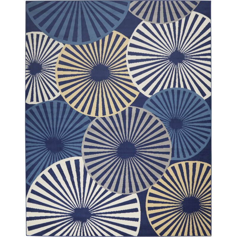 Tapis bleu marine Bo, Rectangle 7 pi 10 po x 9 pi 10 po