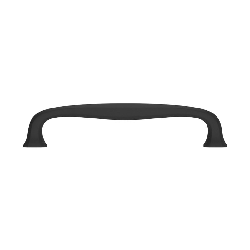 Satin Black Brass Traditional Cup Pull with Mounting Hardware